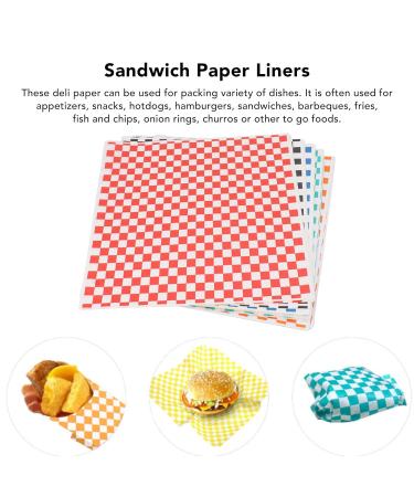DEKAIM Checkered Deli Paper Sheets - 240 Waxed Inserts for Food Baskets | Perfect for Packing Bread & Sandwiches - International Shipping Available - Buy Online on GoSupps.com