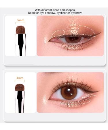 Eye Brushes Set Eyeshadow Makeup Set with Soft Synthetic Hairs & Real Wood Handle for Eyeshadow Eyebrow Eyeliner Blending - Buy Online on GoSupps.com