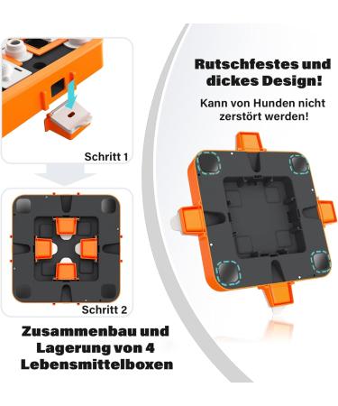 Dufuso Level 3 Dog Intelligence Toys - Slow Feeder for Small Medium & Large Dogs - Tough Puzzle Orange - Buy Online on GoSupps.com