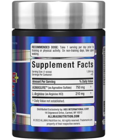 ALLMAX Nutrition Agmatine Sulfate Powder 34g - Premium Pre-Workout Formula for Enhanced Performance & Recovery - Buy Internationally - Buy Online on GoSupps.com