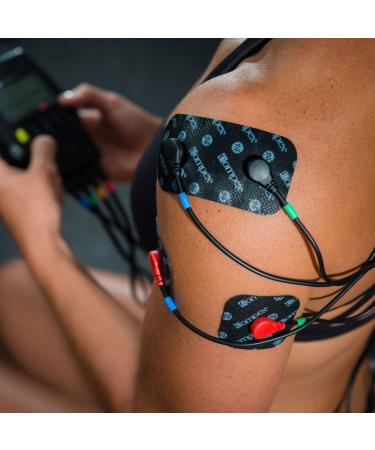 Compex Easy Snap Electrodes 2x4 Inch - 5 Pack (10 Electrodes) - Black for Muscle Stimulators - Buy Online on GoSupps.com