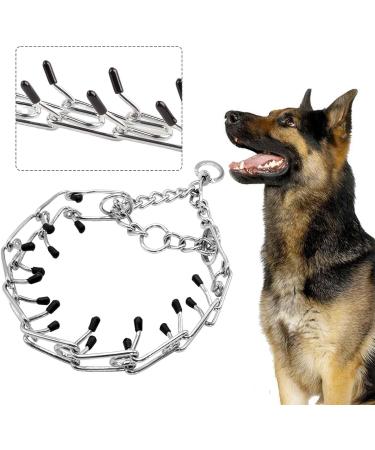 Metal Choke Chain for Dog GWAWG Durable Thick Prong Collars for Pet Outdoor Training Anti Bark Collars for Dogs Small Medium Large Puppy Adjustable Silver Necklace Personalised Dogs Collars (L) - Buy Online on GoSupps.com