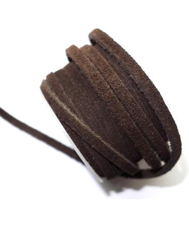Genuine Dark Brown Suede Leather Cord - 4mm x 10m - for Necklace, Bracelet, and DIY Crafts - Buy Online on GoSupps.com