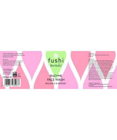 Fushi Biovedic Enzyme Face Wash 150ml | Fresh Pressed | Ayurvedic Herb Manjisthta Vanshlochan Stem & Rice Bran Oil | Best for Gentle Exfoliation Dull Skin & Balance Skin PH | Manufactured in The UK - Buy Online on GoSupps.com