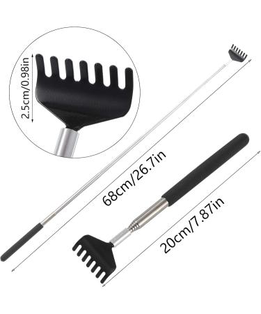 Upain Stainless Steel Telescopic Back Scratcher Set - Extendable 68cm for Head & Back Relief - 2 Pieces - Buy Online on GoSupps.com