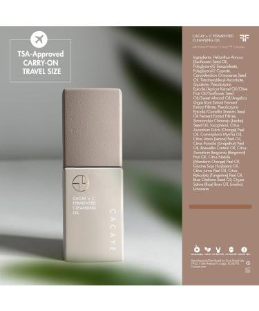 CACAYE 3-in-1 Travel Size Makeup Cleansing Oil - Anti Aging Facial Cleanser with CaCay Oil & Vitamin C for Wrinkles - Mini Makeup Remover for All Skin Types (0.5 oz - Buy Online on GoSupps.com