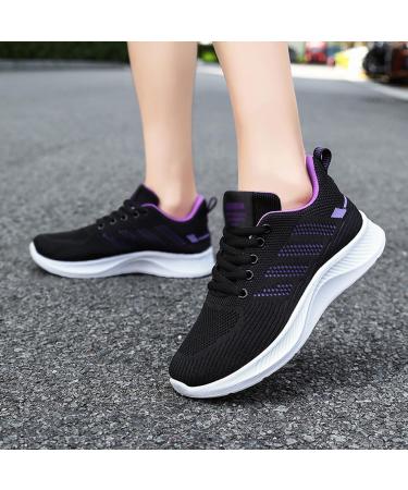 HAEY Women's Orthopedic Sneakers - Arch Support, Plantar Fasciitis, Air Cushion Walking Shoes - Diabetic-Friendly Fashion Sneaker (Purple, Size 8.5) - Buy Online on GoSupps.com