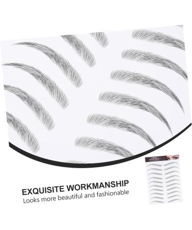 ABOOFAN 12 Sheets Waterproof Eyebrow Stickers Beauty Tools Black Sticker Hair-like Eyebrows Stickers Stencil - Buy Online on GoSupps.com