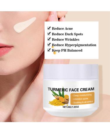 Fyearfly Turmeric face cream anti-aging cream relieves redness and swelling reduces pores moisturizing repair cream for daily care - Buy Online on GoSupps.com