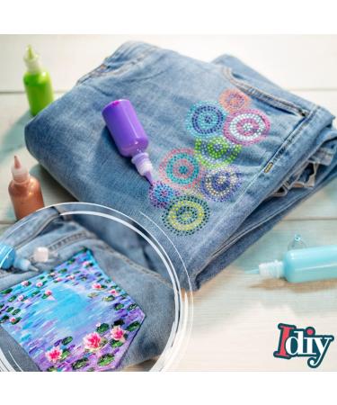 8 Glitter Fabric Paints - 1oz Bottles | Bright 3D T-Shirt Paint for Kids | Non-Toxic & Washable | Ideal for Art & Crafts - Buy Online on GoSupps.com