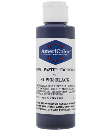 Food Coloring AmeriColor - Super Black Soft Gel Paste, 4.5 Ounce