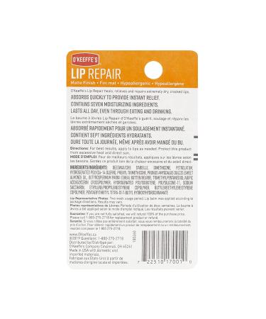 O'Keeffe's Unscented Lip Repair Lip Balm Stick (Pack of 5) - Hydrating Balm for Dry Cracked Lips - Buy Online on GoSupps.com