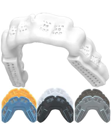 Bulletproof Kevlar: The Thinnest Sports Mouth Guard is 3X Stronger! Adult Youth Mouthguard Football Lacrosse BJJ Wrestling Hockey Jiu Jitsu Men Women Girls Kids Thin MMA Boxing Mouth Piece Mouthpiece ADULT Clean White
