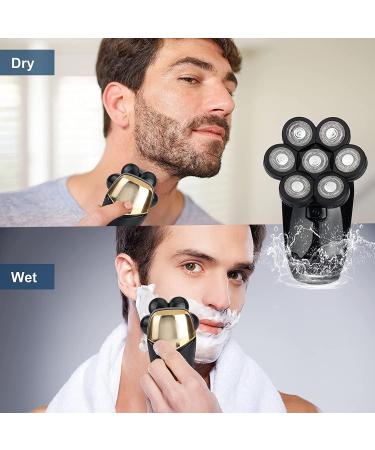 Buy 7D Waterproof Electric Razor for Men - Fast Cordless Bald Shaver with USB Charging & LED Display | International Shipping Available - Buy Online on GoSupps.com