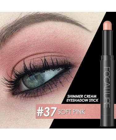 FOCALLURE Shimmer & Matte Eyeshadow Stick - Soft Pink | Long-Lasting, Waterproof Eye Makeup - Buy Online on GoSupps.com