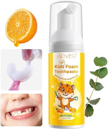 Low Fluoride Kids Foam Toothpaste - Natural Orange Flavor | Reduce Plaque - Children's Toothpaste - Buy Online on GoSupps.com
