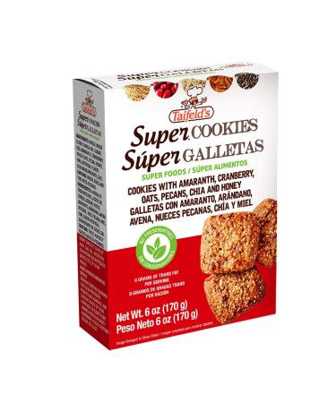 Taifelds Super Healthy Cookies with Sweetened Honey Pecans, Amaranth, Oats, Cranberries & Chia. No Preservatives and Low in Cholesterol Pecans, Amaranth, Oats, Cranberries & Chia 6 Ounce (Pack of 1)