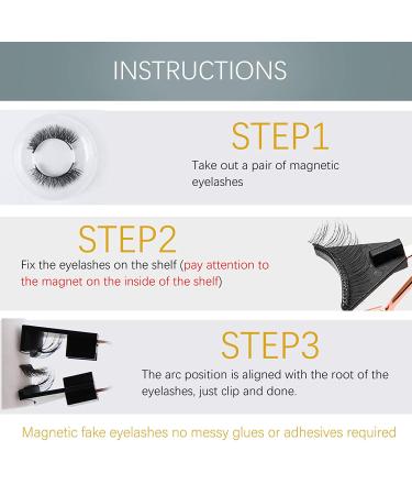 Magnetic Eyelashes Kit with Glue-Free Magnetic Eyelash Clip - 3-Piece Set - Buy Online on GoSupps.com