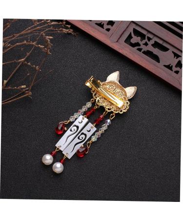 Toyvian 1 Pair Fox Tassel Clip Barrettes for Hair Chinese Tassel Hair Clip Hair Clips for Hair Accessory for Women Tassel Hairpin Pearl Hair Accessories Kimono Hair Alloy - Buy Online on GoSupps.com