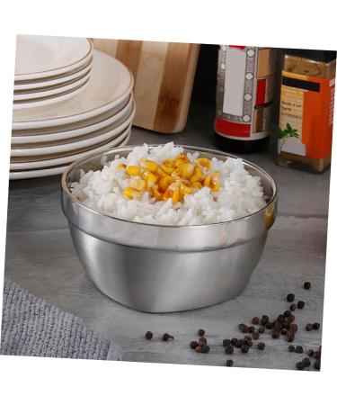 Zerodeko 2pcs Bowl Serving Kids Cutlery Baking Sauce Container Dessert Dish Stainless Steel Child Tableware 12X12X6CMx2pcs Silverx2pcs - Buy Online on GoSupps.com