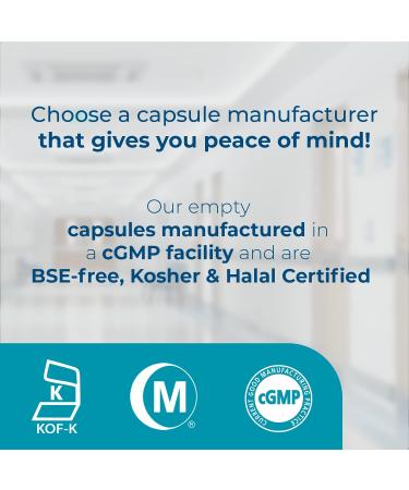 100 Count Size 00 Clear Empty Vegan Capsules - DIY Vegetable Capsule Filling - Kosher and Halal Certified - Non-GMO - 100 Servings - Buy Online on GoSupps.com