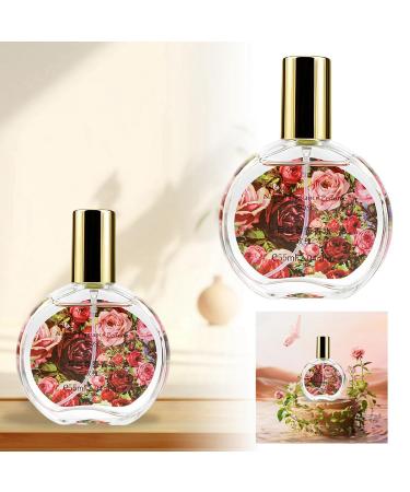Parfum for Women Rose Natural Fragrance Perfume Exquisite Long Lasting Eau De Parfum Fruity Beauty Products Suitable for Special Occasions Gift for Her 7.8x2.8x10.7cm A