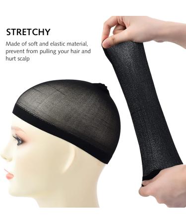 Yamel Stocking Wig Caps Black - 4 Pack, Stretchy Nylon Caps for Women - Buy Online on GoSupps.com
