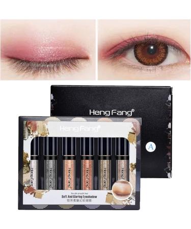 Eyeshadow - 6 Colors Liquid Eyeshadow Set | Waterproof Sparkly Eye for Women Girls Colorful Eyeliner Makeup Tool A:1-6# - Buy Online on GoSupps.com