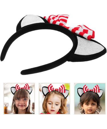 DEARMAMY Cat Ears Headband Bowknot Hairband Animal Dress up Hair Hoop Halloween Cosplay Costume Women Girls Hair Accessories - Buy Online on GoSupps.com