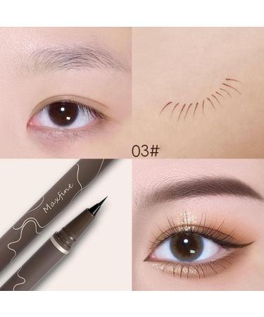 Lash Enhancing Liquid Eyeliner Eye Makeup Eyeliner Master Precise All Day Liquid Waterproof Long Lasting Smudge-proof Liquid Eye Makeup Seal Stamp Tool for Wing (Light brown) - Buy Online on GoSupps.com