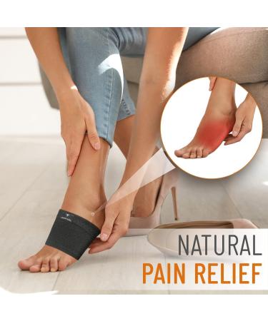 Buy Copper Arch Support for Plantar Fasciitis | Compression Socks for Flat High & Fallen Arches | Pain Relief for Men & Women - Copper Arch Black - Buy Online on GoSupps.com