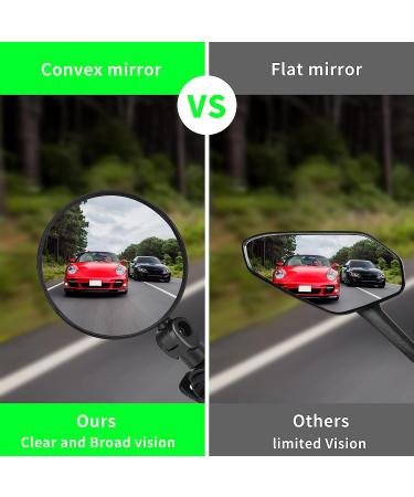 Ganwawo Bike Mirrors - 2 Piece Adjustable 360 Rear View Safety Mirror for Mountain & Road Bikes - Handlebar Rearview Mirror for eBikes - Buy Online on GoSupps.com