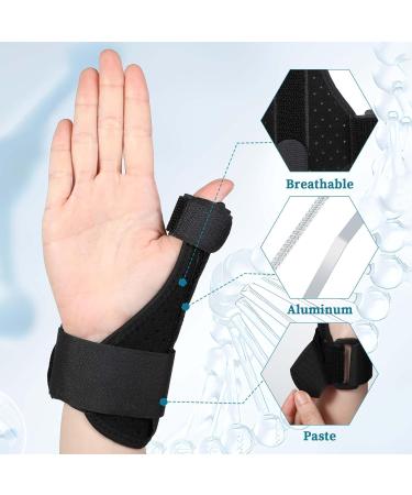 Thumb Spica Splint - Lightweight Breathable Wrist Support Brace for Pain Relief | Carpal Tunnel Arthritis & Tendonitis - Both Hands - Buy Online on GoSupps.com