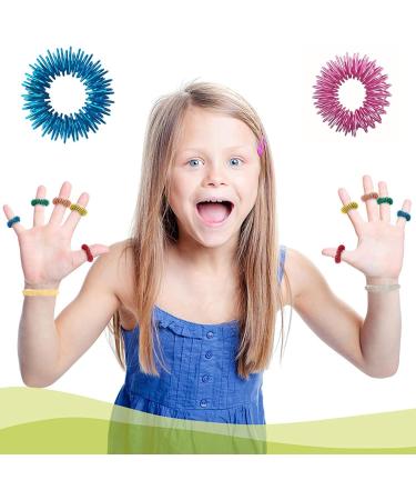 10-Piece Acupressure Ring Set | Finger Massage Rings for Stress Relief & Improved Blood Circulation - Buy Online on GoSupps.com