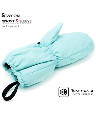 Highcamp Baby Exclusive Winter Snow Ski Mittens - Waterproof Toddler Gloves 2XS (2-3 Y) Aqua-i - Buy Online on GoSupps.com