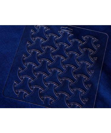 Thealese Sashiko Stencil | Acrylic Embroidery Pattern for Quilting | Craquelure Design - Buy Online on GoSupps.com