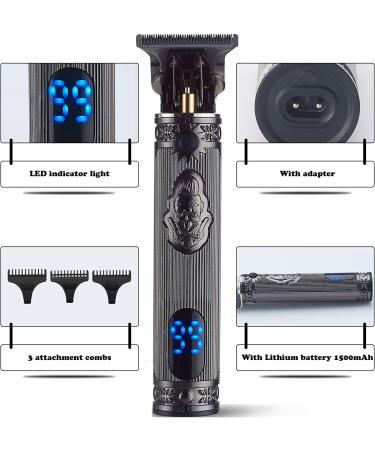 Styleader Professional Cordless Hair Trimmer - Zero Gapped T-Blade Clipper for Men - Beard Shaver and Detail Grooming Kit in Gray - Buy Online on GoSupps.com