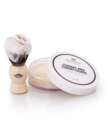Shaving Soap for Men - Cognac & Cuban Cigars | Triple Milled | Smooth Long-Lasting Lather | Artisan Canadian Made 114g - Buy Online on GoSupps.com