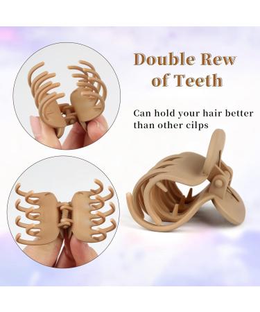 VRbeatter Small Square Hair Claw Clips 1.6 Inch - 8 Pack Neutral Color Hair Accessories for Thin Hair - Matte Non-slip Design for Women and Girls - Buy Online on GoSupps.com