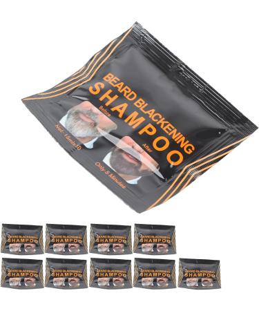 Black Beard Hair & Beard Shampoo Dye - Natural Blackening Essence for Men and Women - 5-Minute Results - 10 Pack (15ML each) - Buy Online on GoSupps.com