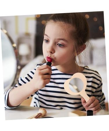 EXCEART Small Wooden Mirror Ornament Crafts - Kids Educational DIY Toy 10pcs Light Brown - Buy Online on GoSupps.com