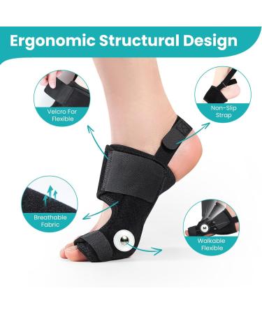 Bunion Corrector for Men & Women - Adjustable Bunion Splint Brace with Soft Gel - Pain Relief Toe Straightener - 1 Pair Bunion Pads - Buy Online on GoSupps.com