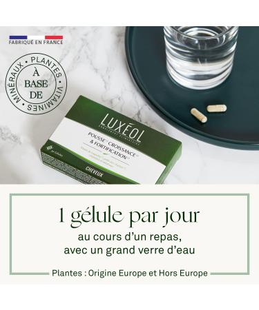 LUX OL - Growth & Fortification - Food Supplement - Rocket Field Horsetail Zinc Copper Selenium Vitamin B8 B6 - Made in France - 1 Month Hair Program - 30 Capsules - Buy Online on GoSupps.com