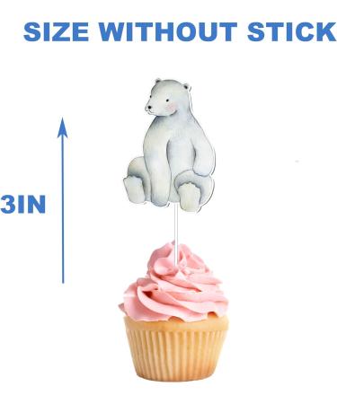 PC Arctic Animals Cupcake Toppers - Set of 10 | Perfect for Birthday and Baby Shower Decorations Blue - Buy Online on GoSupps.com