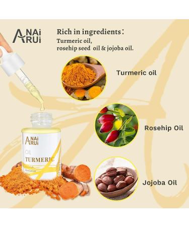 ANAI RUI Turmeric Oil - Dark Spot Treatment & Moisturizing Facial Serum 1.06oz - Buy Online on GoSupps.com