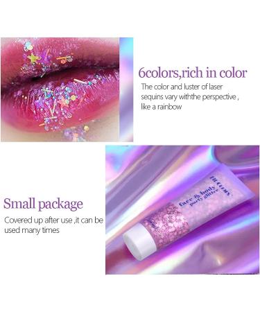 Yeweian White Holographic Chunky Glitter Gel - 50g | Concert & Festival Makeup Accessories - Buy Online on GoSupps.com