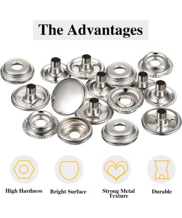 15mm Metal Snap Fasteners Kit - 12 Sets for Clothing Repair & Sewing - Includes Installation Tools - Ideal for Bags, Jeans, Jackets - Buy Online on GoSupps.com