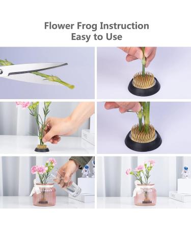Metal Flower Frogs Round Arranger Set - 7 Pcs Floral Arrangement Pin Holder for Plant Decoration - Gold (1.3 Inch & 2 Inch) - Buy Online on GoSupps.com