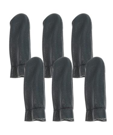 Healifty Needle Felting Leather Finger Protector, Needle Felting Leather Gloves Craft Tools Knitting Finger Thimble Guards Tools for Hand Craft Sewing Needlework 6PCS(Random Color)