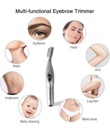 Premium Face Razors for Women - Electric Eyebrow Trimmer & Eyebrow Razors with Brush & Storage Bag - International Shipping Available - Buy Online on GoSupps.com